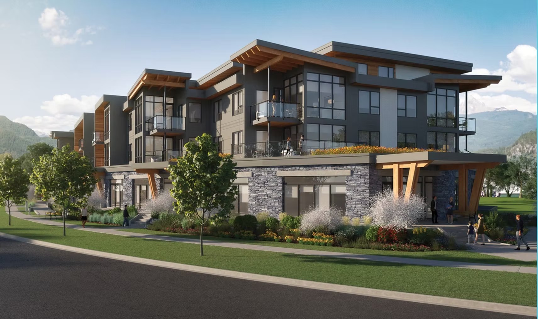 Rendering of The Wilfred, a four-storey mixed-use building